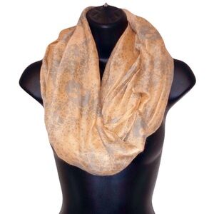Orange skull print infinity scarf